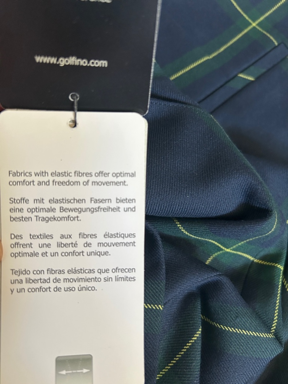 Golfino Women's Navy and Green Plaid Mini Skirt - Picture 11 of 13